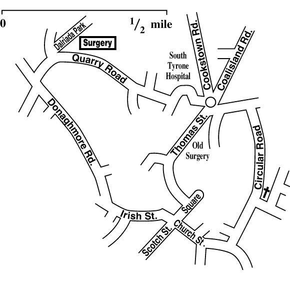 map of the location of the surgery